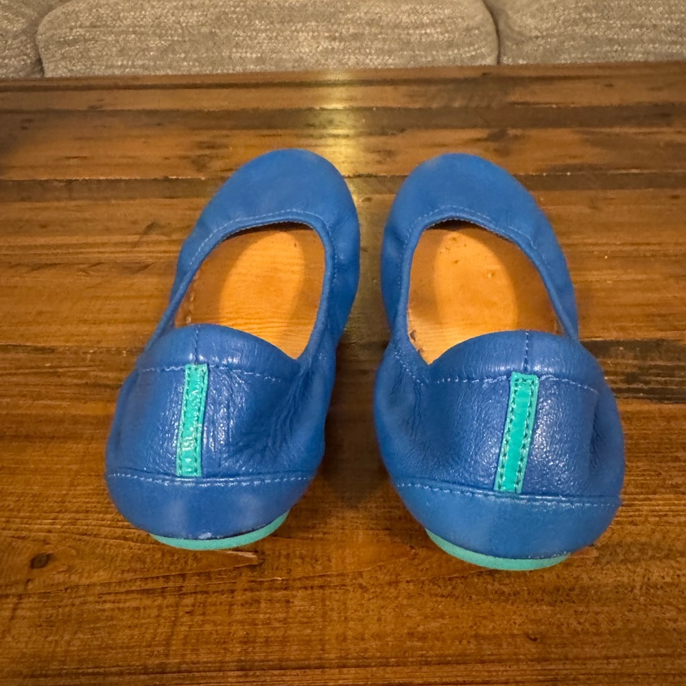 Tieks Cobalt Blue Leather Flats - Picture 3 of 7